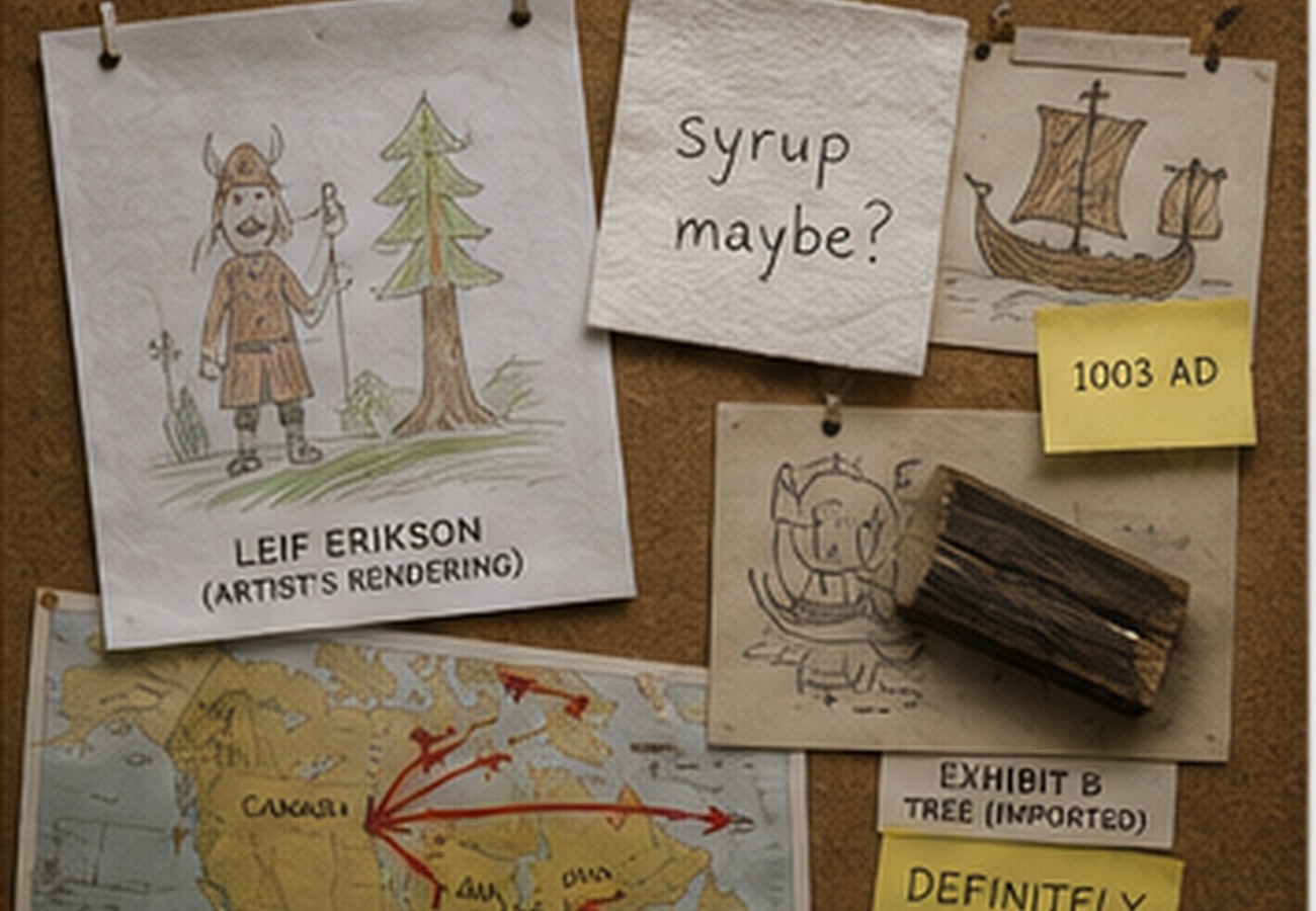 AI-generated corkboard evidence display